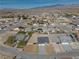 Aerial view of home, neighborhood and mountain views at 4900 Ridgewood Dr, Pahrump, NV 89061