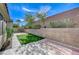 Private backyard with artificial turf and patio at 6815 Pleasantville Ct, Las Vegas, NV 89149