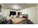 Bright bedroom with a double bed and window coverings at 5324 Swenson St # 0, Las Vegas, NV 89119