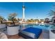 Resort-style pool with lounge chairs and city views at 200 W Sahara Ave # 3207, Las Vegas, NV 89102