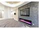 Modern main bedroom with a fireplace and built in TV at 3750 S Las Vegas Blvd # 4507, Las Vegas, NV 89158