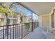 Covered patio with seating and views of the complex at 5021 River Glen Dr # 47, Las Vegas, NV 89103