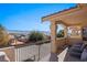 Large patio with seating area and mountain views at 517 W Mesquite Blvd # 424, Mesquite, NV 89027