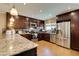 Modern kitchen with stainless steel appliances and granite countertops at 2581 Swan Ln, Las Vegas, NV 89121