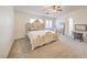 Main bedroom with large bed and decorative headboard at 2662 Sunday Grace Dr, Henderson, NV 89052