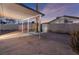 Covered patio area with gravel landscaping at 5933 Natures Dr, Las Vegas, NV 89122