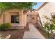 Well-lit front entry with walkway and landscaping at 9621 Blue Bell Dr, Las Vegas, NV 89134