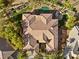 Bird's-eye view of the house and surrounding landscape at 10638 Mandarino Ave, Las Vegas, NV 89135