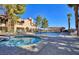 Community pool and spa with adjacent building at 3820 Desert Marina Dr # 183, Laughlin, NV 89029