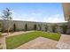 Landscaped backyard with artificial turf and a block wall at 4939 Aitana St # 2, Las Vegas, NV 89115