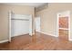 Bedroom with hardwood floors and a large closet at 216 Red Cloud Ter, Henderson, NV 89015