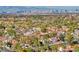 Wide aerial view of neighborhood with city skyline in the distance at 2244 Windsor Dr, Henderson, NV 89014