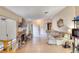 Living room with a fireplace and view of the front entrance at 4617 Coran Ln, Las Vegas, NV 89108