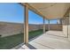 Covered patio with artificial turf and block wall at 4672 Cactus Sun Ln, North Las Vegas, NV 89031