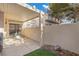 Private patio with covered area and sliding glass door access at 2628 Starfish Ct, Las Vegas, NV 89128