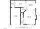 First floor layout of a home, featuring a kitchen, living room, and garage at 7972 W Nevso Dr, Las Vegas, NV 89147