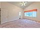 Large main bedroom with high ceilings and access to the bathroom at 8113 Painted Clay Ave, Las Vegas, NV 89128