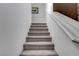 Carpeted stairway leading to the upper level at 9660 Hiking Ave, Las Vegas, NV 89166