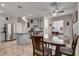 Modern kitchen with stainless steel appliances and an island at 3760 Lodina Ct, Las Vegas, NV 89141