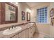 Double vanity bathroom with granite countertops at 2124 Sierra Heights Dr, Las Vegas, NV 89134