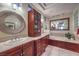 Double vanity bathroom with soaking tub and separate shower at 2124 Sierra Heights Dr, Las Vegas, NV 89134