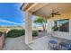 Covered patio with seating area and view at 542 Eagle Perch Pl, Henderson, NV 89012