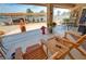 Covered patio with seating area and view of the backyard at 5480 Lincolnwood Ct, Pahrump, NV 89061