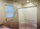 Bathroom with a shower stall and a vanity with granite top at 8279 Palladium St, Las Vegas, NV 89113