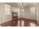 Bright living room with hardwood floors and a fireplace at 11519 Via Princessa Ct, Las Vegas, NV 89138