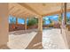 Covered patio with stamped concrete and pool access at 11519 Via Princessa Ct, Las Vegas, NV 89138