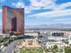 Aerial view of property with Encore casino and surrounding landscape at 360 E Desert Inn Rd # 1803, Las Vegas, NV 89109