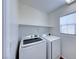 Laundry room with washer and dryer, plus shelving at 6512 Copper Smith Ct, North Las Vegas, NV 89084