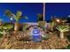 Close-up view of a tranquil water feature at night at 2781 Josephine Dr, Henderson, NV 89044