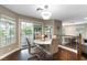 Bright breakfast nook with table and chairs, offering backyard views at 2416 Legacy Island Cir, Henderson, NV 89074