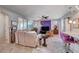 Living room with open floor plan and view of kitchen at 5721 Keystone Crest St, North Las Vegas, NV 89081