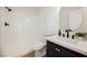 Modern bathroom with a vanity, toilet and shower at 6436 Heatherton Ave, Las Vegas, NV 89110