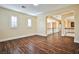 Bright bedroom with hardwood floors and hallway view at 7293 Iron Oak Ave, Las Vegas, NV 89113