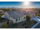 Aerial view of single-story house with a three-car garage at 8243 Twin Rock Ct, Las Vegas, NV 89113