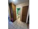 Bathroom with teal walls, shower/tub combo, and vanity at 3020 Tabor Ave, North Las Vegas, NV 89030