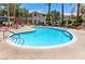 Inviting community swimming pool with surrounding patio at 3425 E Russell Rd # 131, Las Vegas, NV 89120