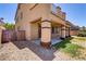 Home's exterior showcasing a two-story design and patio at 116 Jay Porter Ave, Henderson, NV 89002