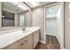 Clean bathroom with updated vanity and flooring at 3423 Garden East Dr, Las Vegas, NV 89121