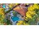 Bird's eye view of the home, pool and landscape at 2 Via Siena Pl, Henderson, NV 89011