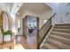 Bright and spacious entryway with modern staircase and office at 12013 Glentana View St, Las Vegas, NV 89138