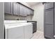 Laundry room with gray cabinets and a utility sink at 2247 Sun Cliffs St, Las Vegas, NV 89134