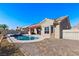 Inviting backyard pool with patio and spa at 2540 Youngdale Dr, Las Vegas, NV 89134