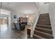 Upstairs landing with hardwood floors and access to bedrooms at 8132 Celina Hills St, Las Vegas, NV 89131