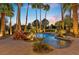 Relaxing pool and spa area with beautiful landscaping at 2110 Strada Mia Ct, Las Vegas, NV 89117