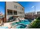 Relaxing pool and spa area with patio furniture at 9887 Parador Cellars Ct, Las Vegas, NV 89141