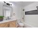 Stylish bathroom with light wood vanity and a white subway tile shower at 3008 Red Bay Way, Las Vegas, NV 89128